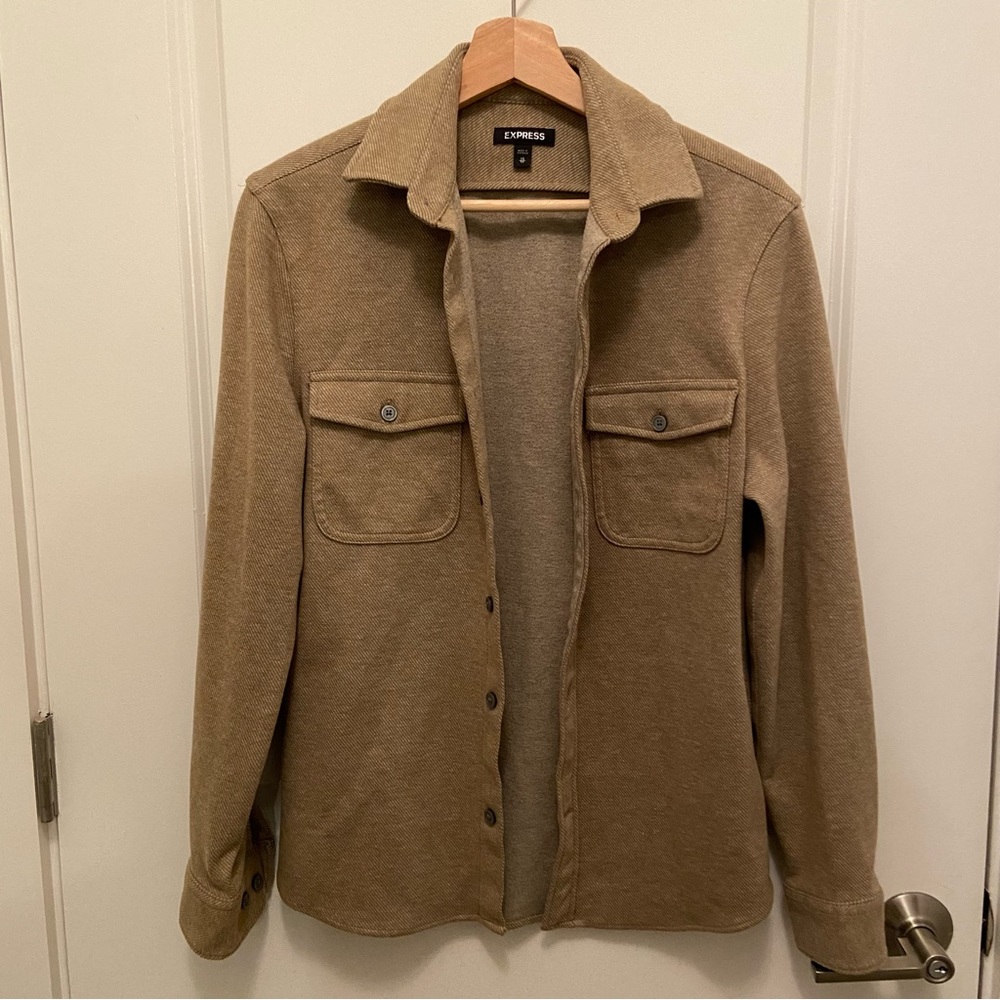 Express Camel Shirt Jacket